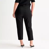 Liz Claiborne Emma Womens Plus Slim Mid Rise Ankle Pant