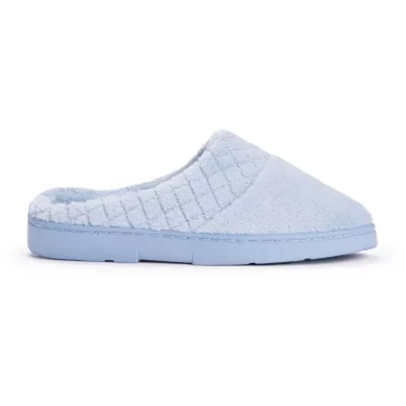 Muk Luks Quilted Womens Memory Foam Clog Slippers