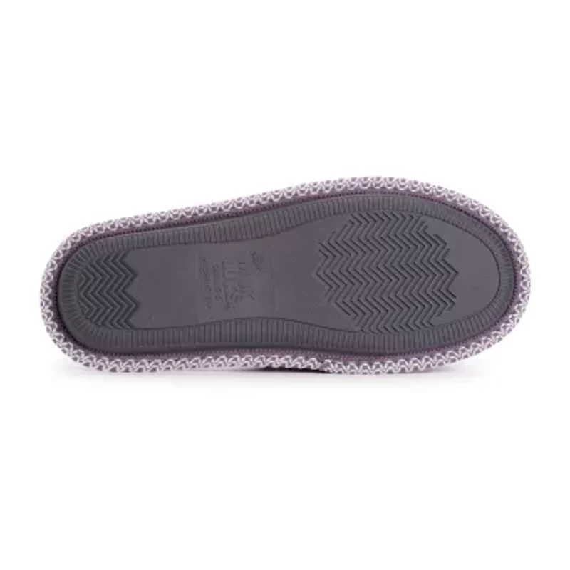 Muk Luks Marylou Micro Chenille Womens Memory Foam Slip-On Slippers