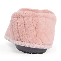 Muk Luks Marylou Micro Chenille Womens Memory Foam Slip-On Slippers