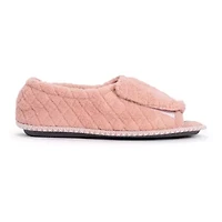 Muk Luks Marylou Micro Chenille Womens Memory Foam Slip-On Slippers
