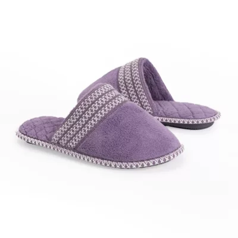 Muk Luks Cathy Scuff Womens Memory Foam Slip-On Slippers