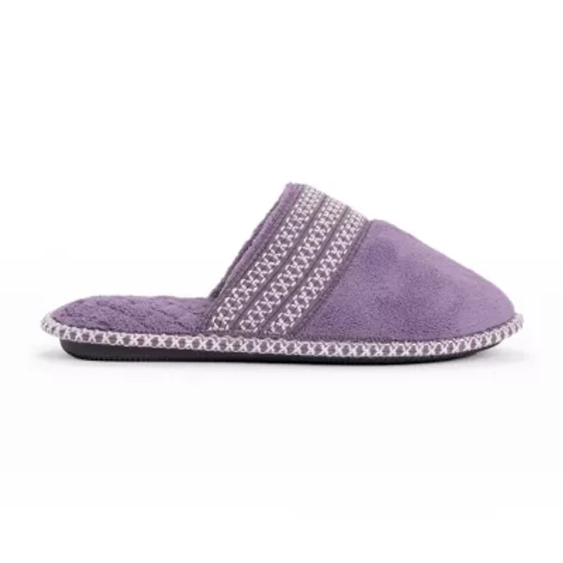 Muk Luks Cathy Scuff Womens Memory Foam Slip-On Slippers