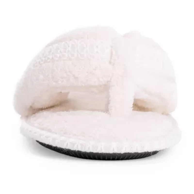 Muk Luks Darlene Thong Womens Memory Foam Slip-On Slippers