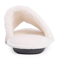 Muk Luks Sally Open Toe Scuff Womens Memory Foam Slip-On Slippers