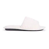 Muk Luks Sally Open Toe Scuff Womens Memory Foam Slip-On Slippers