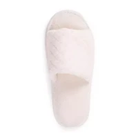 Muk Luks Sally Open Toe Scuff Womens Memory Foam Slip-On Slippers
