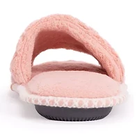 Muk Luks Sally Open Toe Scuff Womens Memory Foam Slip-On Slippers