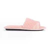 Muk Luks Sally Open Toe Scuff Womens Memory Foam Slip-On Slippers