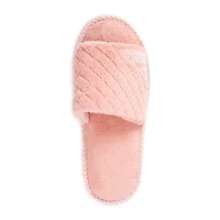 Muk Luks Sally Open Toe Scuff Womens Memory Foam Slip-On Slippers