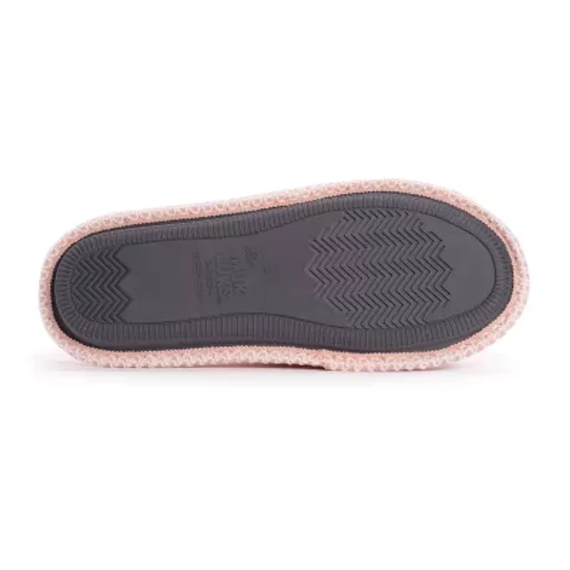 Muk Luks Sally Open Toe Scuff Womens Memory Foam Slip-On Slippers