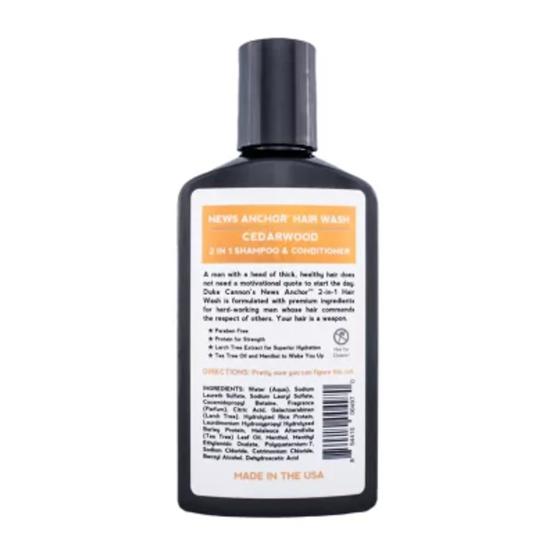 Duke Cannon News Anchor 2-In-1 - Cedarwood Shampoo 10 oz.