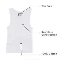 Stafford Ultra Soft Mens Round Neck Sleeveless 4 Pack Big and Tall Tank