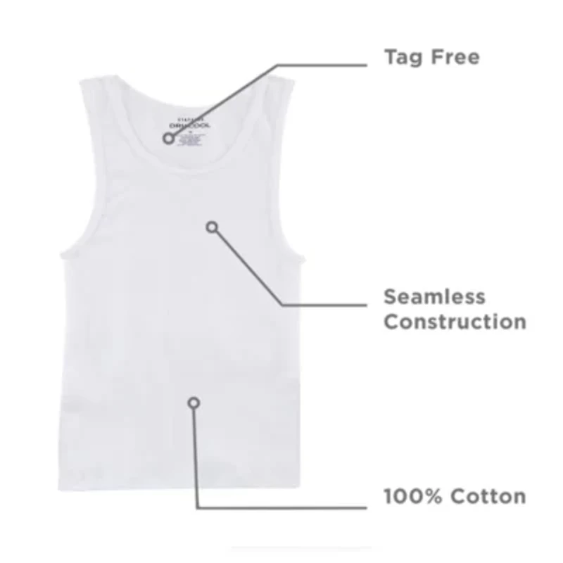 Stafford Ultra Soft Mens Sleeveless 4 Pack Tank