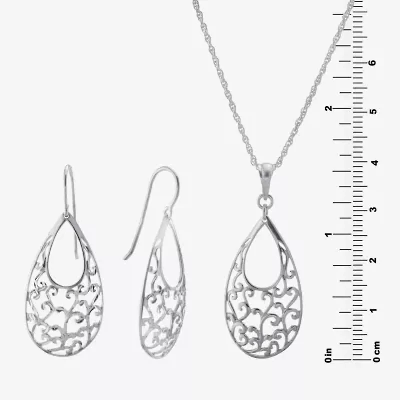 Womens Sterling Silver 2-pc. Jewelry Set