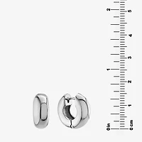 Womens Sterling Silver 16.2mm Hoop Earrings