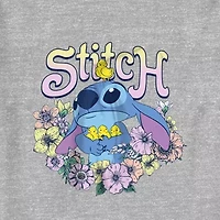 Disney Collection Toddler Girls Crew Neck Short Sleeve Regular Fit Lilo & Stitch Graphic T-Shirt