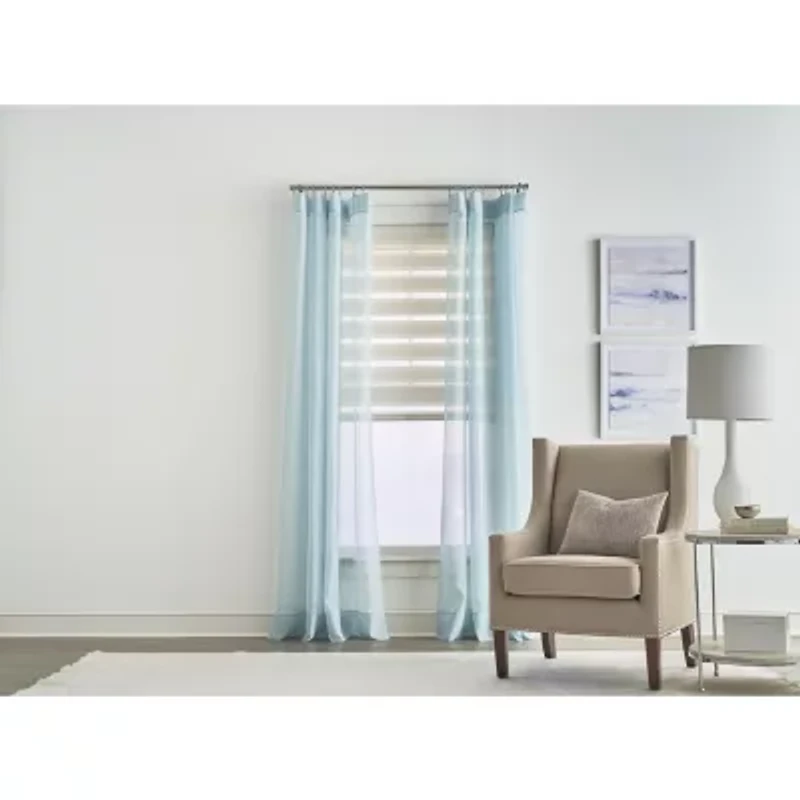 Liz Claiborne Lisette Rod Pocket Sheer Single Curtain Panel