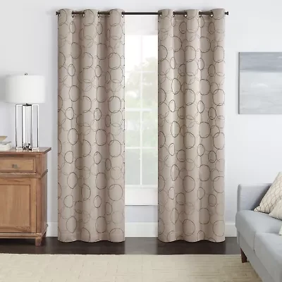 Eclipse Meridian Grommet Top Blackout Single Curtain Panel
