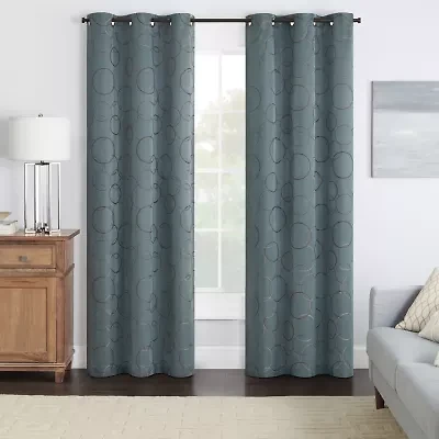 Eclipse Meridian Grommet Top Blackout Single Curtain Panel
