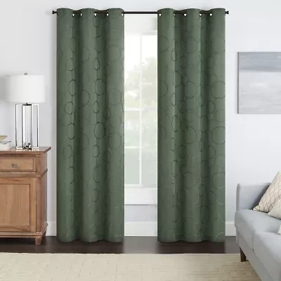 Eclipse Meridian Grommet Top Blackout Single Curtain Panel