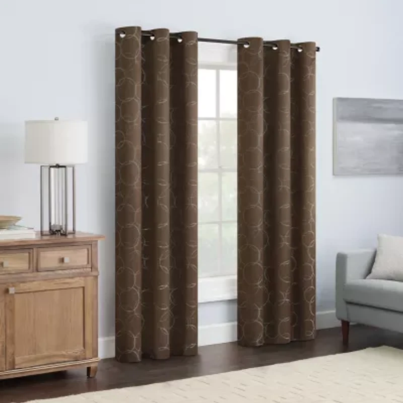 Eclipse Meridian Grommet Top Blackout Single Curtain Panel