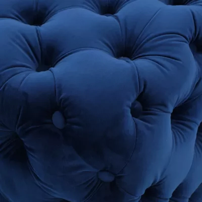 Jaymee Wooden Tufted Ottoman