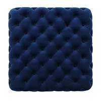 Jaymee Wooden Tufted Ottoman