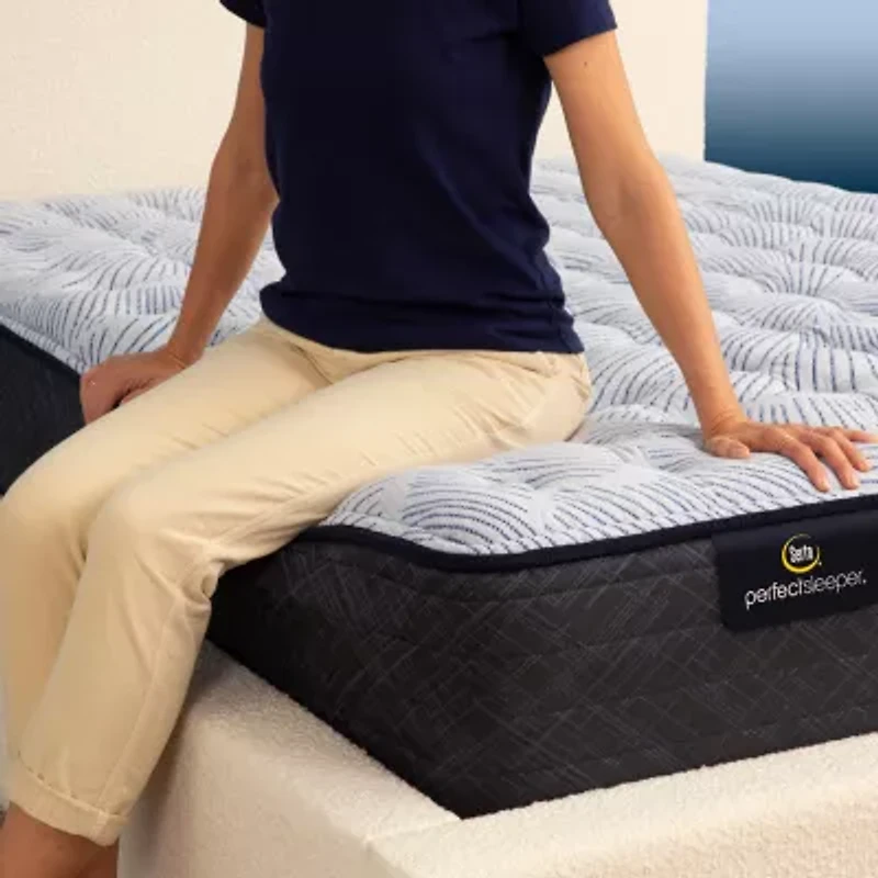 Serta Perfect Sleeper Blue Lagoon Nights 13.5" Medium Tight Top - Mattress + Box Spring