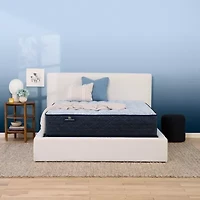 Serta Perfect Sleeper Blue Lagoon Nights 13.5" Medium Tight Top - Mattress + Box Spring