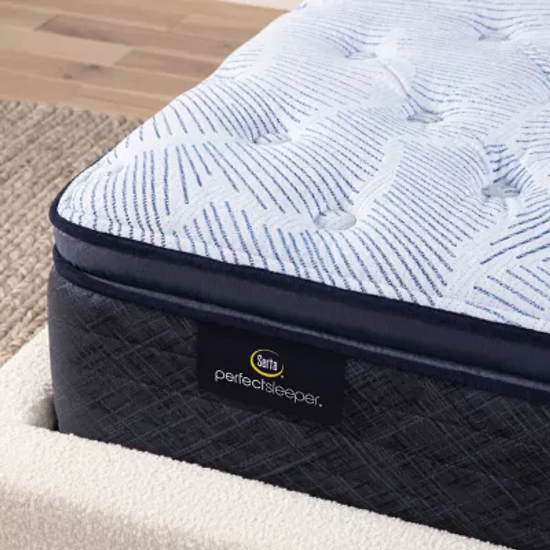 Serta Perfect Sleeper Blue Lagoon Nights 14.5" Plush Pillow Top - Mattress + Box Spring
