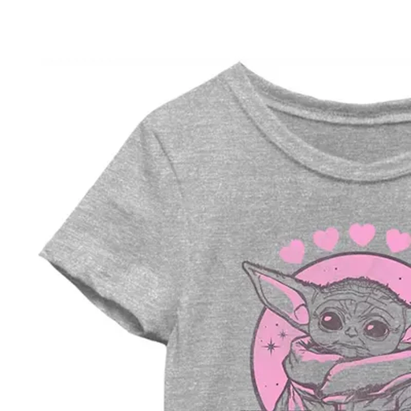 Little & Big Kid Girls Crew Neck Short Sleeve Regular Fit Star Wars Graphic T-Shirt
