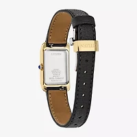 Citizen Womens Black Leather Strap Watch Ew5622-09p