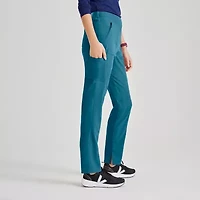 Barco Unify Bup601 Purpose 5-Pocket High-Rise Slim Leg Womens Petite Stretch Fabric Moisture Wicking Scrub Pant