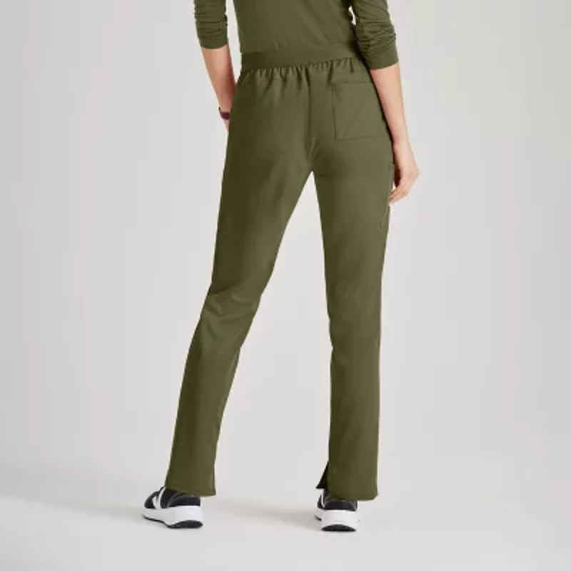 Barco Unify Bup601 Purpose 5-Pocket High-Rise Slim Leg Womens Petite Stretch Fabric Moisture Wicking Scrub Pant