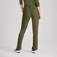 Barco Unify Bup601 Purpose 5-Pocket High-Rise Slim Leg Womens Petite Stretch Fabric Moisture Wicking Scrub Pant