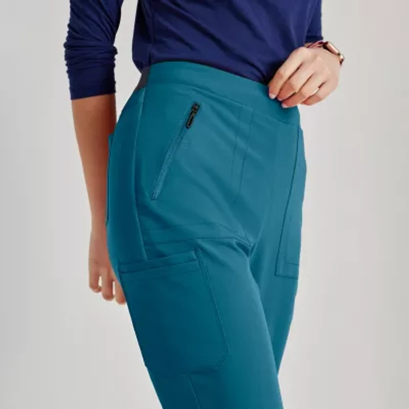 Barco Unify Bup601 Purpose 5-Pocket High-Rise Slim Leg Womens Plus Tall Stretch Fabric Moisture Wicking Scrub Pant