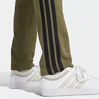 adidas 3 Stripe Mens Straight Mid Rise Fleece Sweatpant