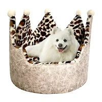 Precious Tails Crown Taupe Pet Bed