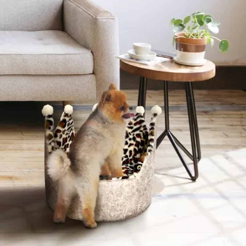 Precious Tails Crown Taupe Pet Bed