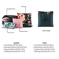 Bebejan Botanical Bird 5-pc. Midweight Reversible Comforter Set