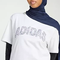 adidas Womens Crew Neck Short Sleeve Active T-Shirt