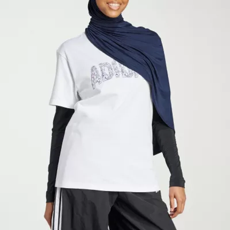 adidas Womens Crew Neck Short Sleeve Active T-Shirt