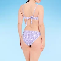 Decree Womens Adjustable Straps Floral Juniors Bralette Bikini Swimsuit Top