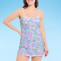 Decree Womens Abstract Juniors Swim Dress