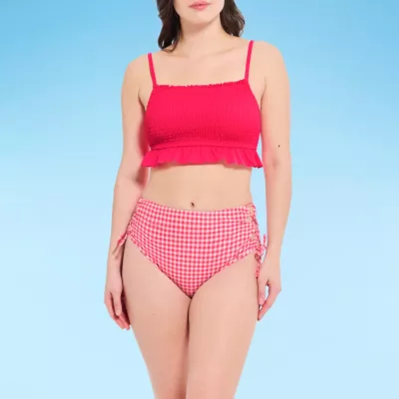 Decree Womens Adjustable Straps Juniors Bralette Bikini Swimsuit Top
