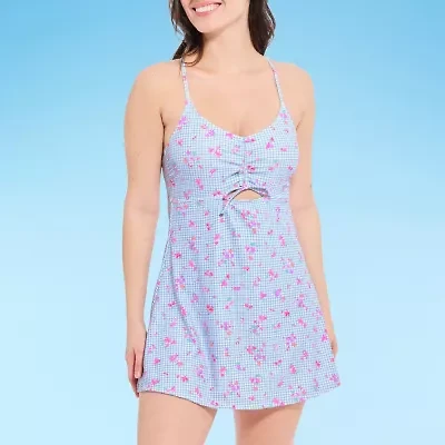 Decree Womens Floral Juniors Swim Dress