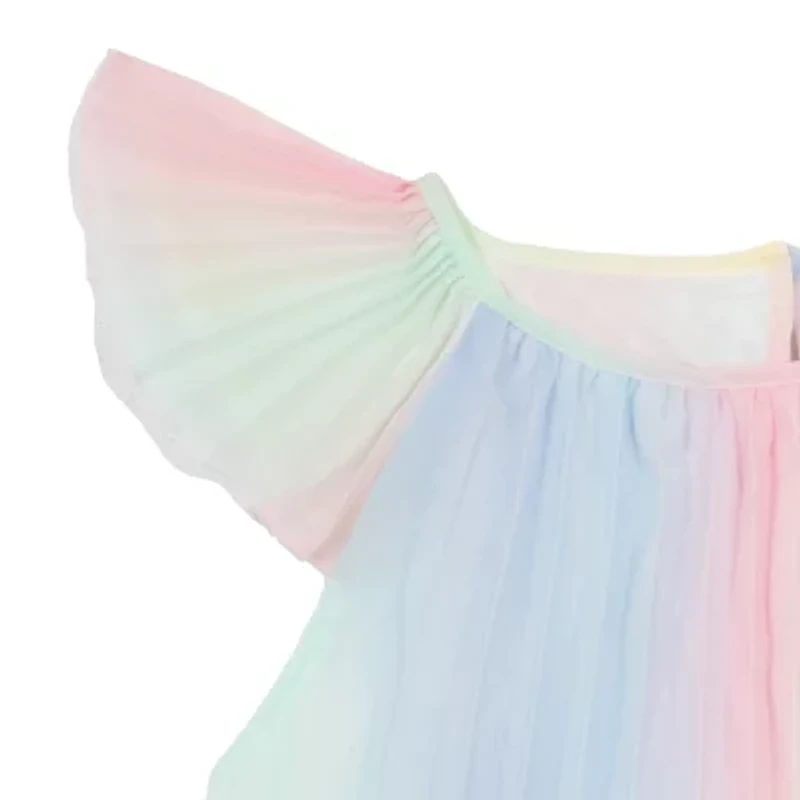 Rare Editions Big Kid Girls Short Sleeve Flutter A-Line Dress