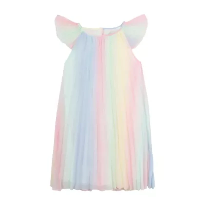 Rare Editions Big Kid Girls Short Sleeve Flutter A-Line Dress