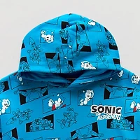 Little & Big Kid Boys Long Sleeve Sonic the Hedgehog Fleece Hoodie